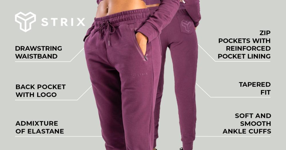 Ženske Essential Joggers Plum - STRIKS