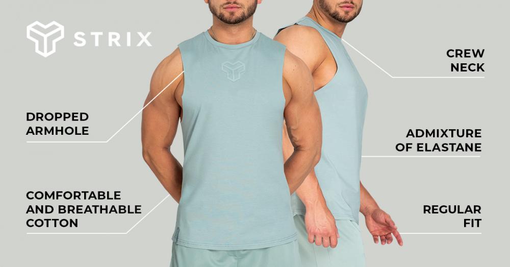 Essential Cut-Off Top Stone Blue - STRIKS