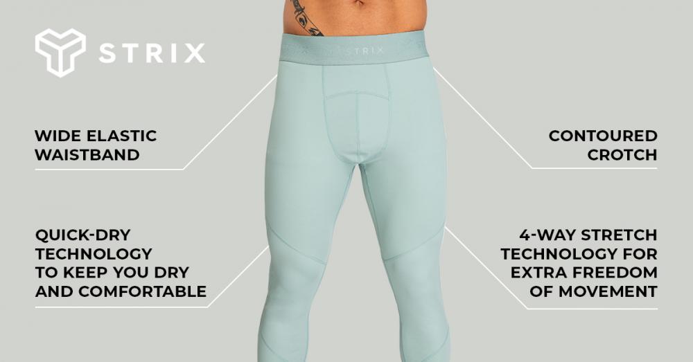 Men‘s Nebula Leggings Stone Blue - STRIX