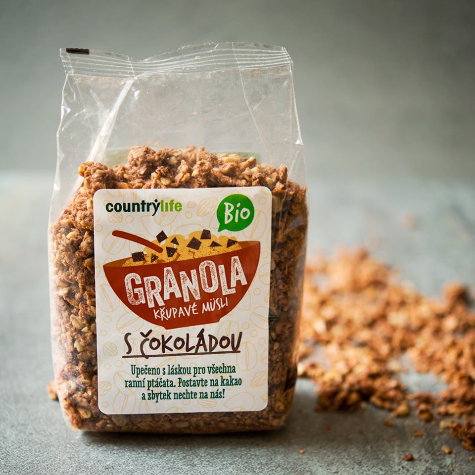 BIO Granola - Hrskave Ovsene Pahuljice 350 g - Country Life