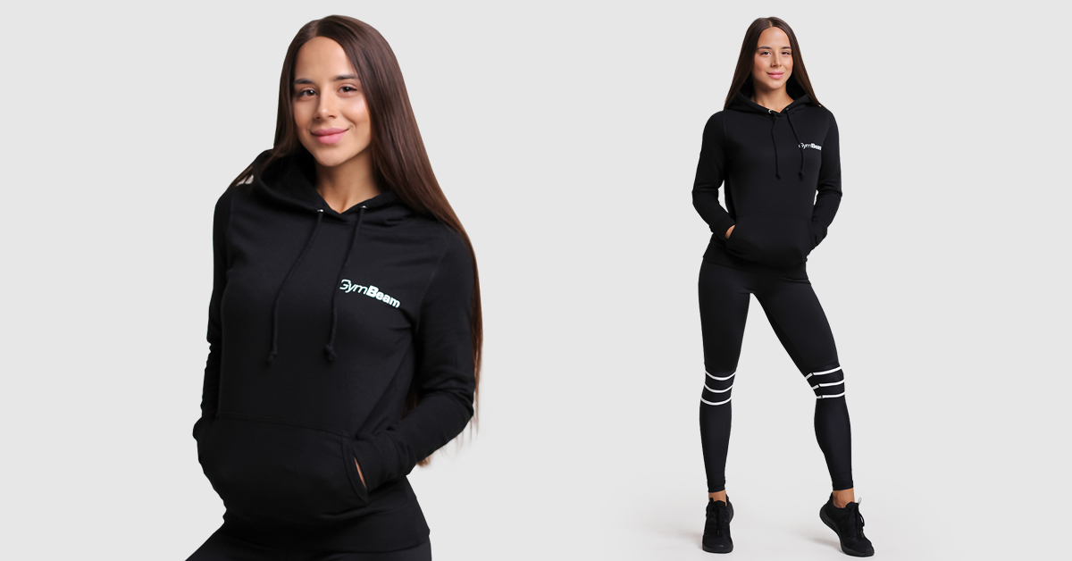 Ženski duks PRO Hoodie Black - GymBeam