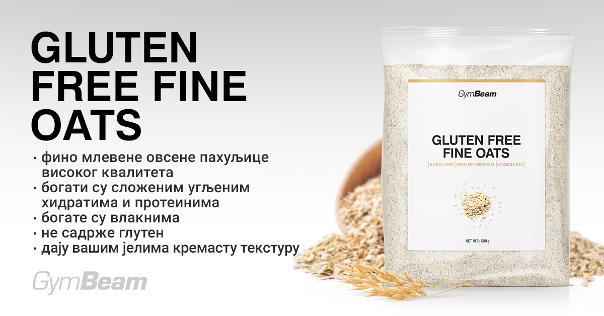 Fine ovsene pahuljice bez glutena - GymBeam